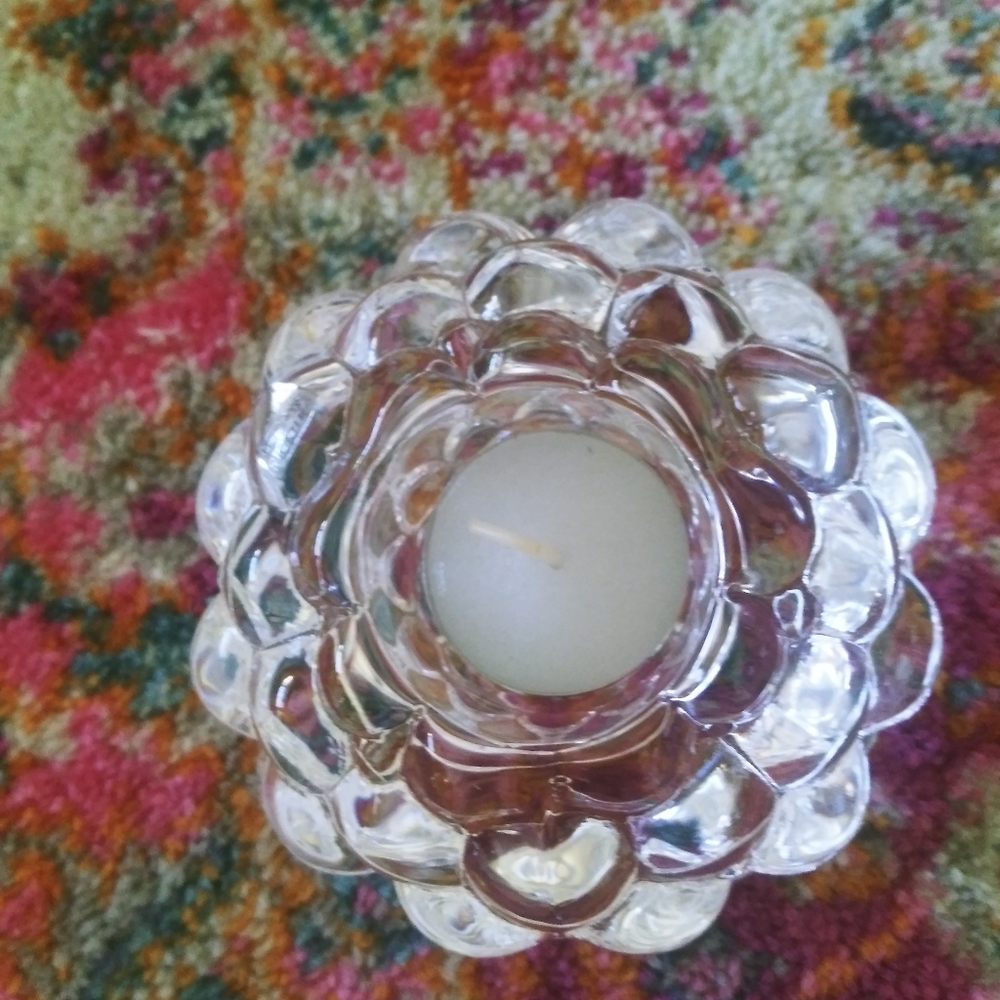 Orrefors tea light candle holder